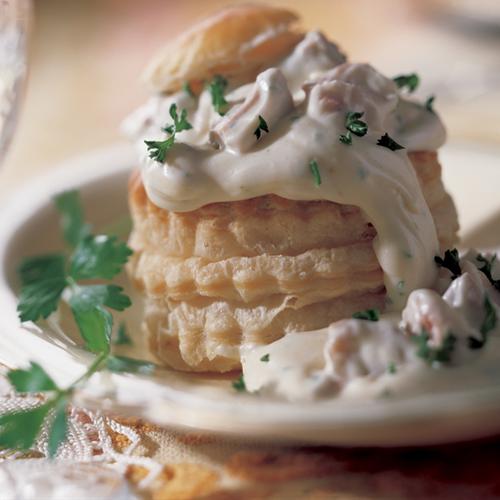 Kalfsragout pasteitje met room en peterselie